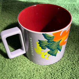 New Starbucks 2023 Lilac Jellyfish Parasols Ceramic Mug